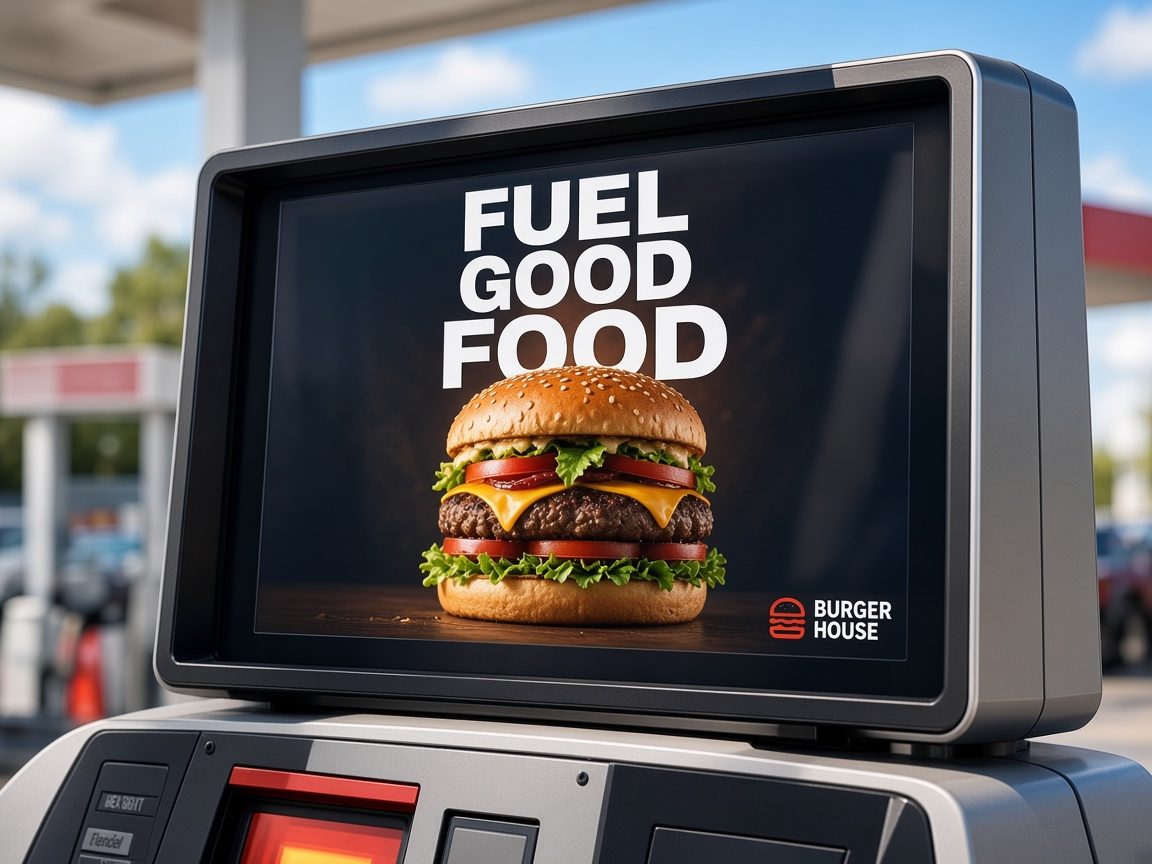 Gas pump topper advertising