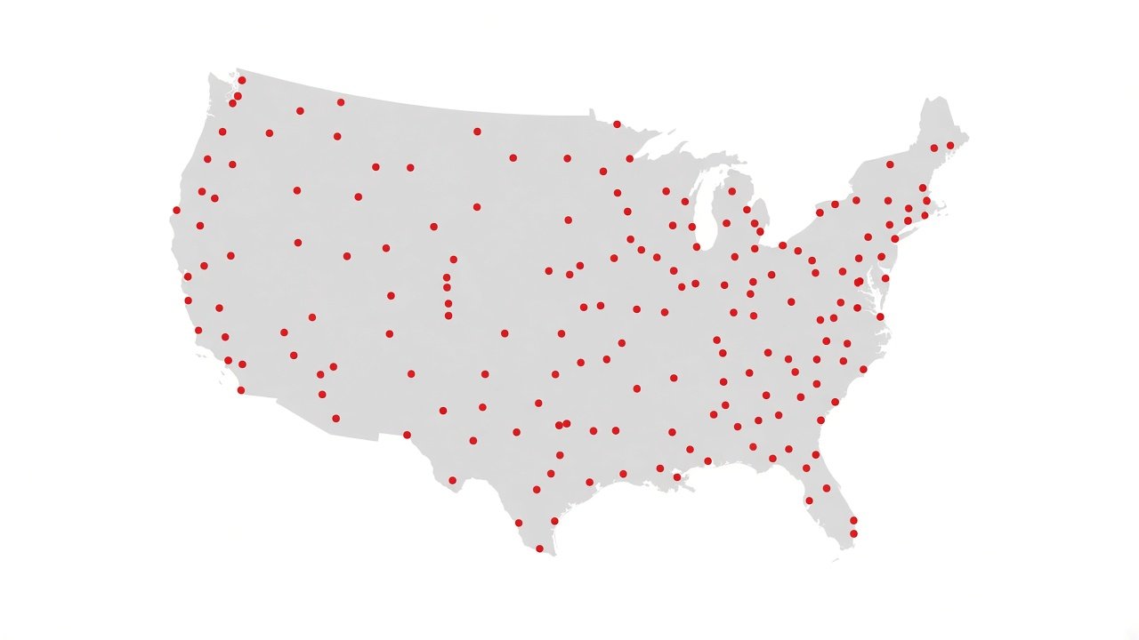United States coverage map